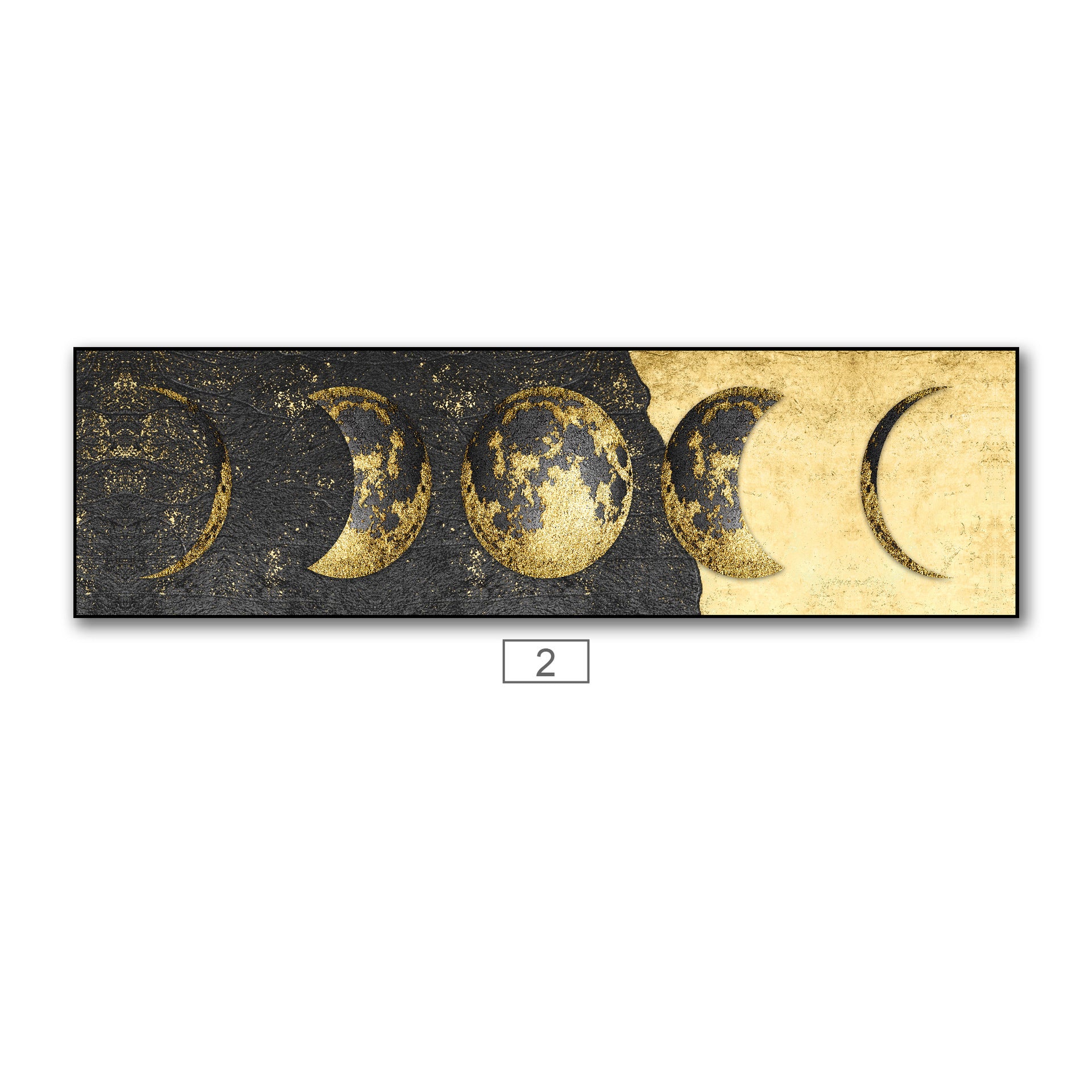 Hanging Picture Moon Earth Gold Foil Light Luxury Bedside Set