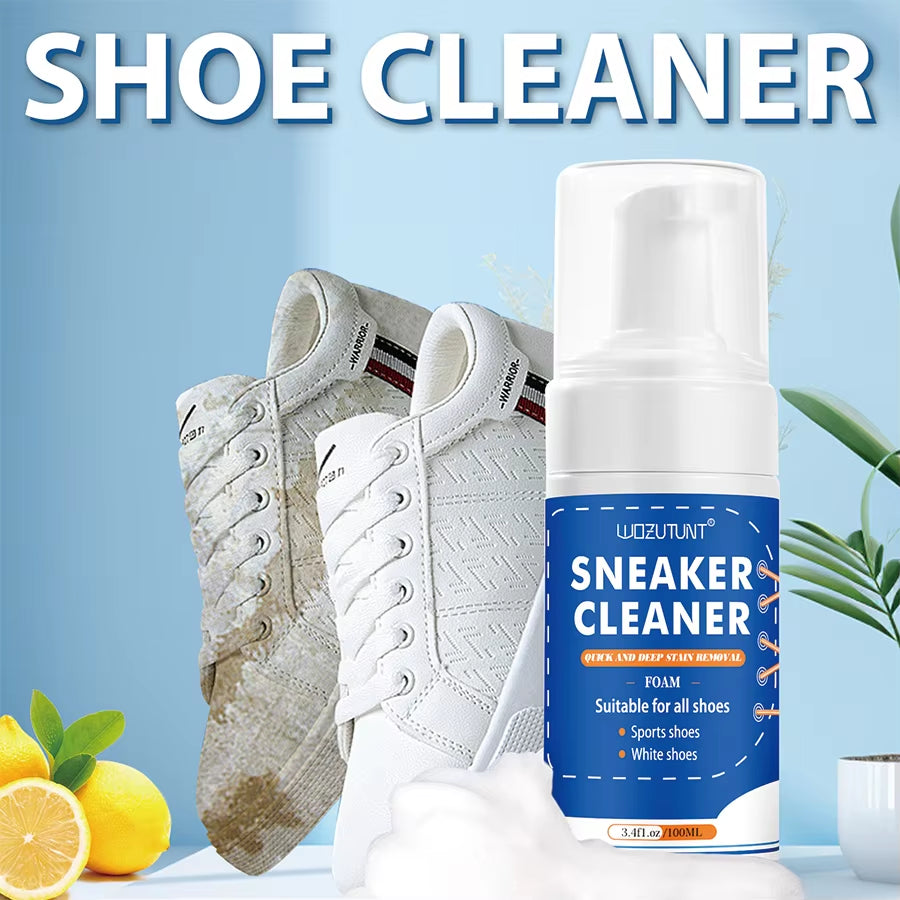 Sneaker Cleaner White Shoe Leather Shoes Decontamination Whitening Foam Mousse Shoe Dirt and Yellow Stain Cleaning Care Products