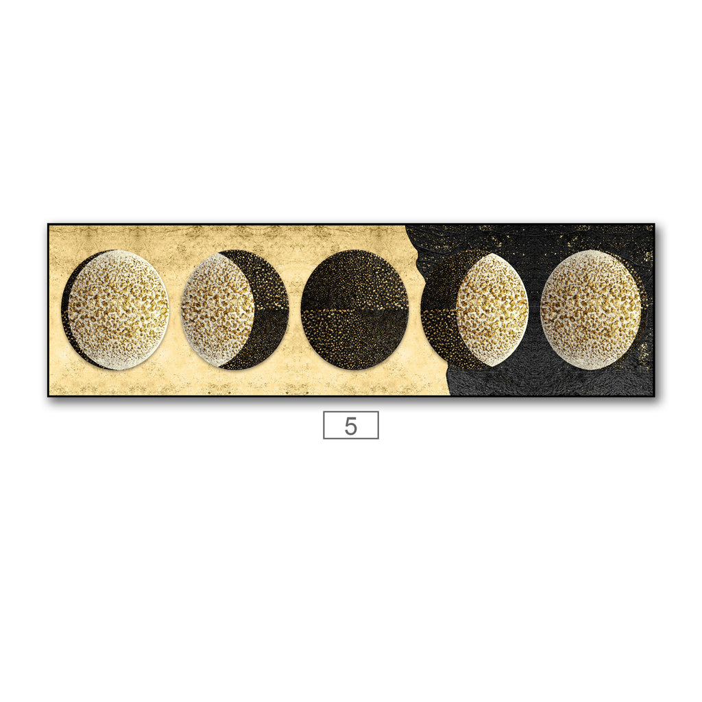 Hanging Picture Moon Earth Gold Foil Light Luxury Bedside Set